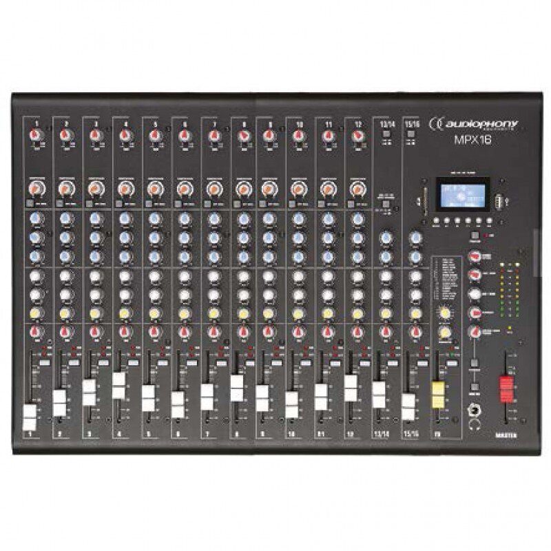 Mixer analogico 16 ingressi DSP USB SD BT - AUDIOPHONY HIT-H10908
